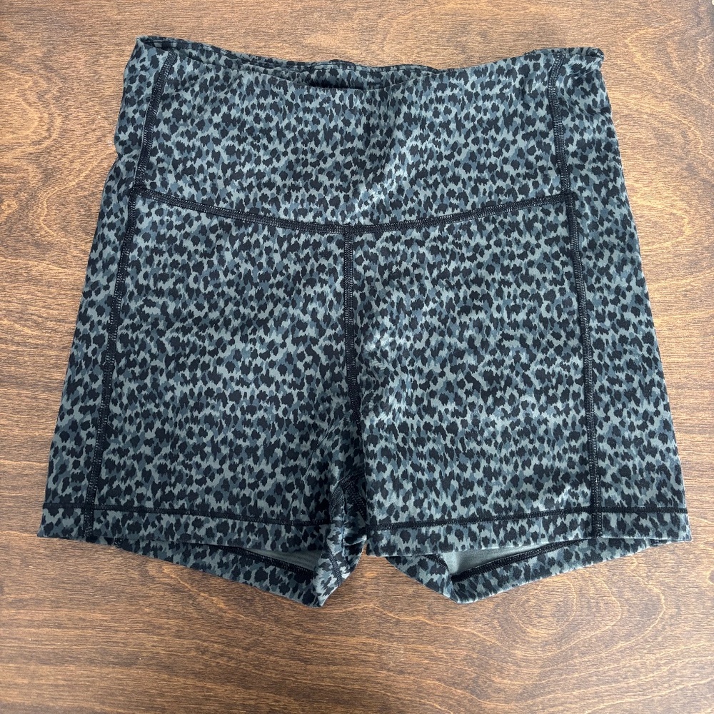 athleta animal print bike shorts